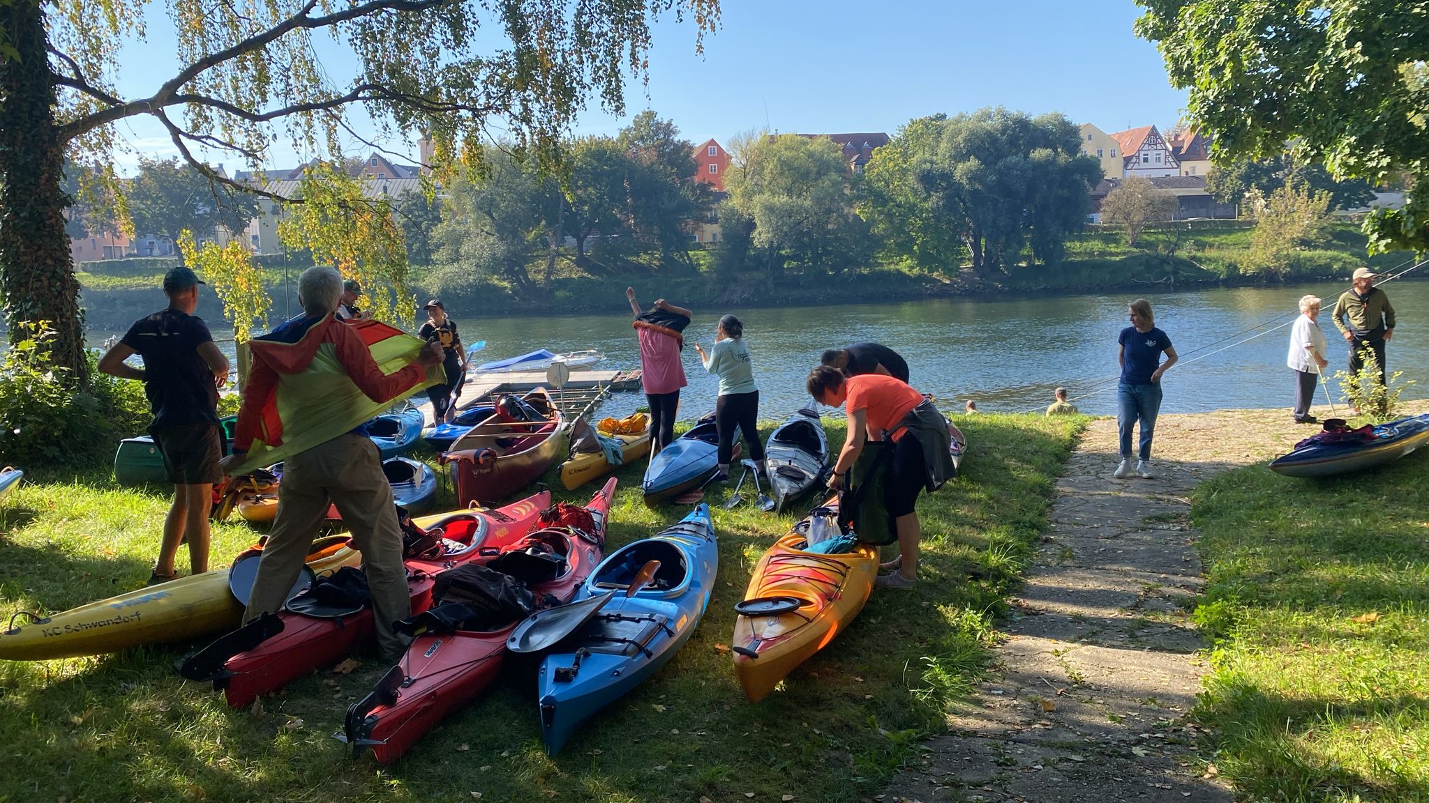 Rast beim Kanufahren