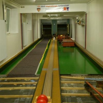 Kegelbahn nach Ausbauarbeiten